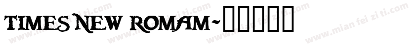 times new romam字体转换